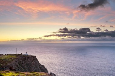 Madeira Portekiz 'de Ponta da Pargo' da deniz feneri