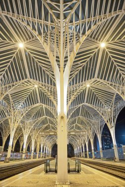 Lizbon Portekiz 'de Gary do Oriente dikey çekimi