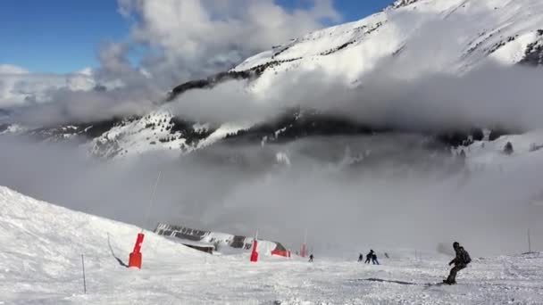 Nature People Ski Slopes Courchevel Resort France — 비디오