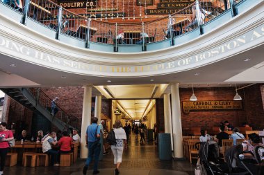 Quincy market interior with people
