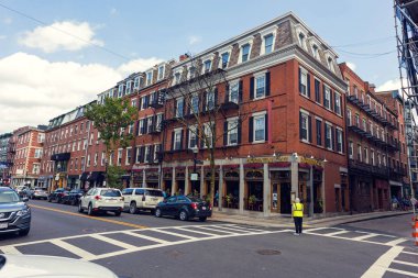 Streets and tall buildings of Boston