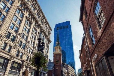 Streets and tall buildings of Boston