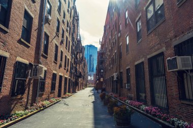 Tall buildings of Boston city downtown