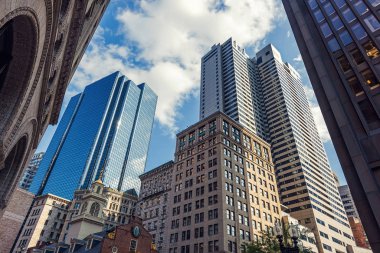 Tall buildings of Boston city downtown