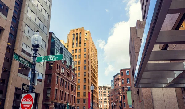 Edifícios altos da cidade de Boston — Fotografia de Stock