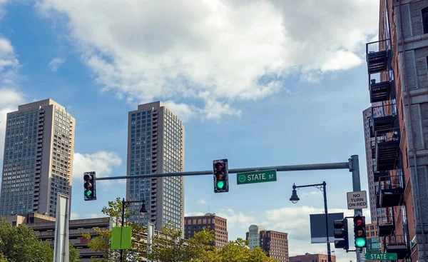 Tall buildings of Boston city downtown