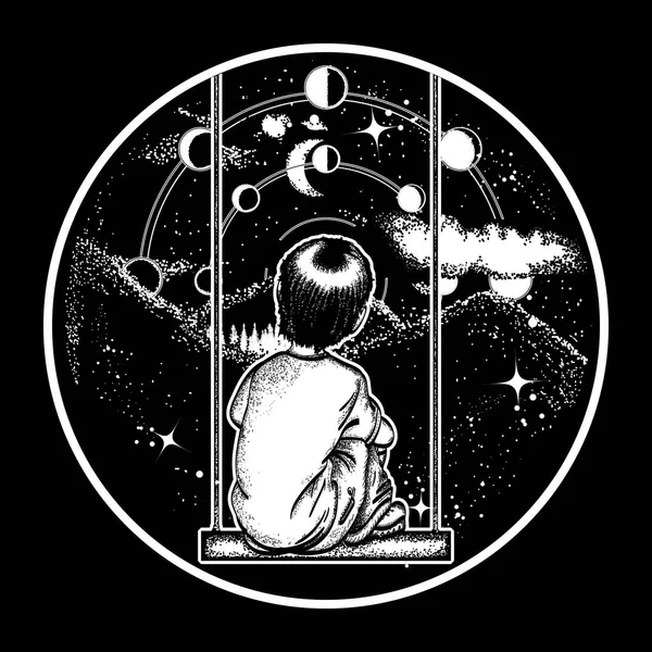 Mensch Und Universum Tattoo Kunst Symbol Solar System