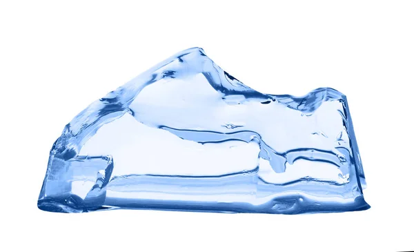 Kostka lodu izolowana na białym. — Zdjęcie stockowe