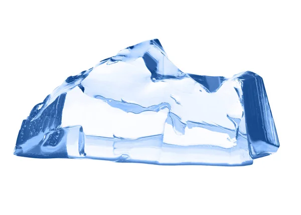 Cubo de hielo aislado en blanco. — Foto de Stock