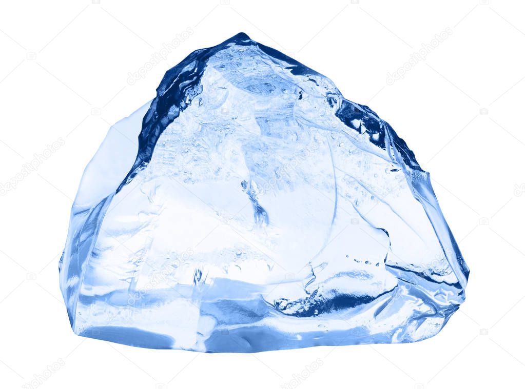 Ice cube isolated on white.