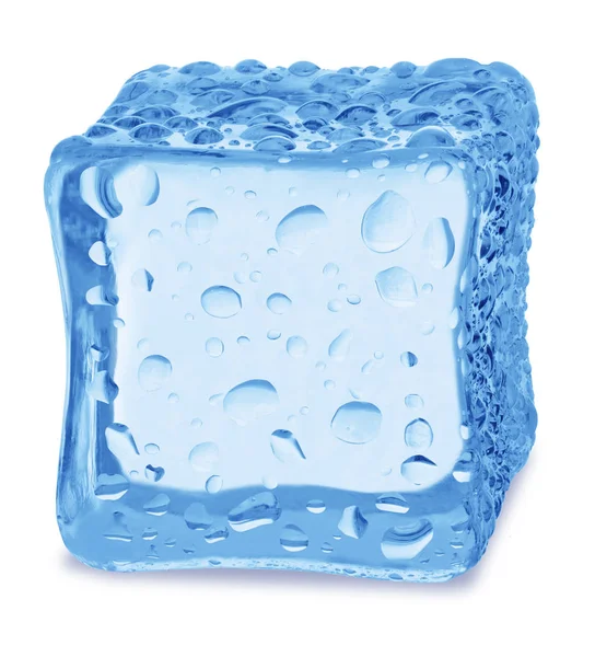 Cubes de glace sur fond blanc . — Photo