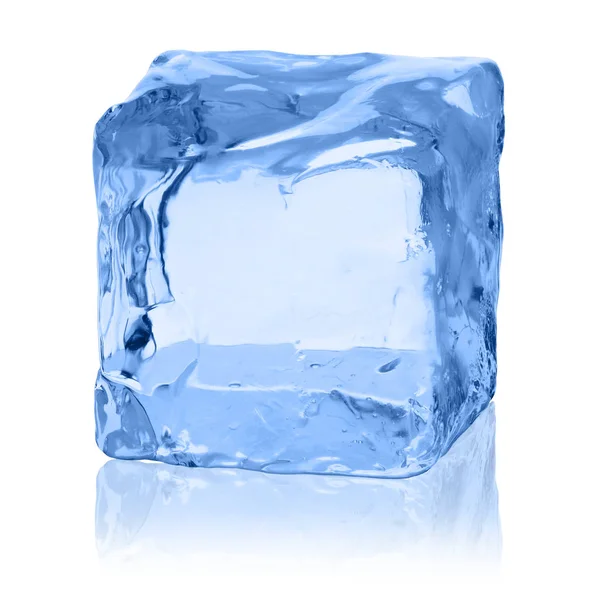 Cubes of ice on a white background. — Stock Photo, Image