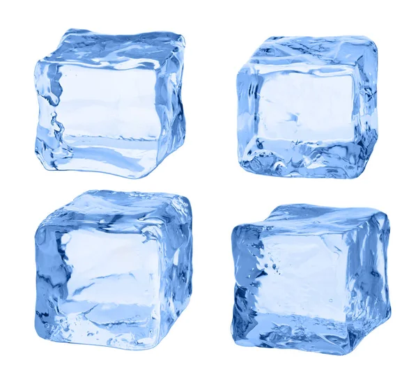 Cubes of ice on a white background. Royalty Free Stock Images