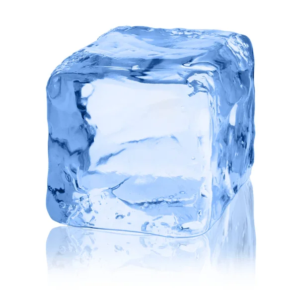Cubes of ice on a white background. Royalty Free Stock Images