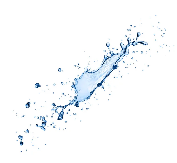 Water spatten geïsoleerd op wit — Stockfoto