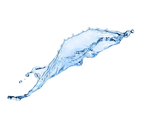 Respingos de água isolados no branco — Fotografia de Stock