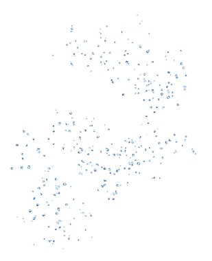 İzole koleksiyon su damlaları
