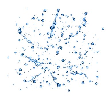 İzole koleksiyon su damlaları