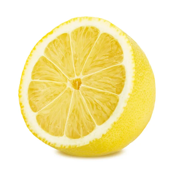 Половина лимона ізольована на білому тлі — стокове фото
