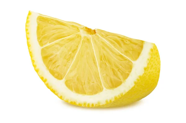 Slice of lemon isolated on white background — Stock Photo, Image