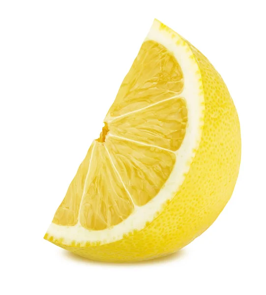 Potongan lemon diisolasi pada latar belakang putih — Stok Foto