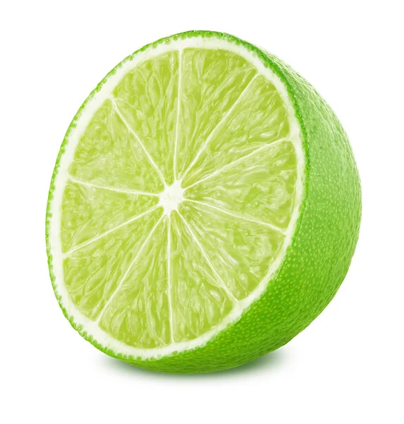 Half of lime isolated on white background — Stock Photo, Image