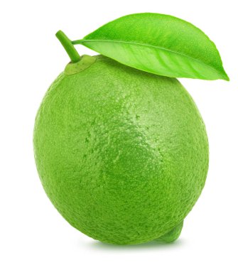 beyaz arkaplanda yapraklı kireç