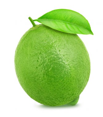 beyaz arkaplanda yapraklı kireç