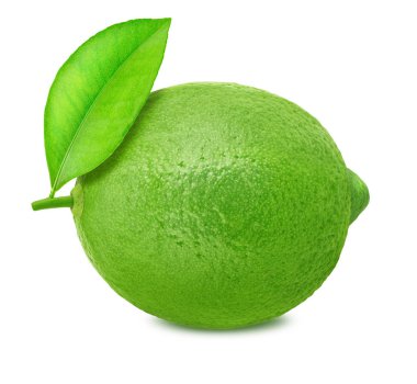 beyaz arkaplanda yapraklı kireç