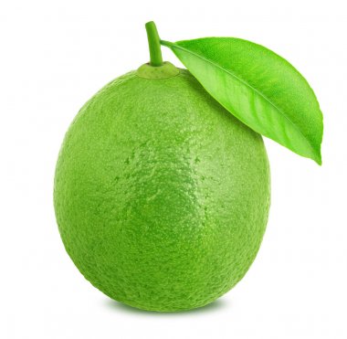 beyaz arkaplanda yapraklı kireç