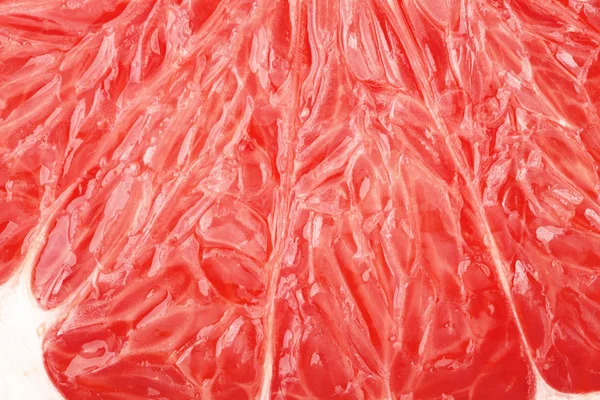 Primer plano de pomelo rojo aislado sobre blanco — Foto de Stock