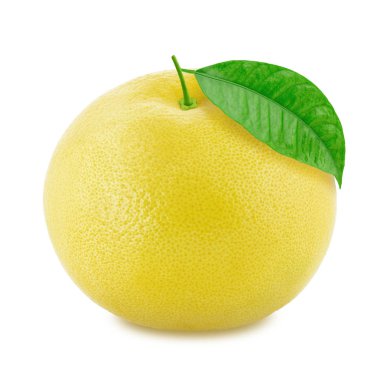 Beyaz bir arka plan üzerinde izole beyaz greyfurt