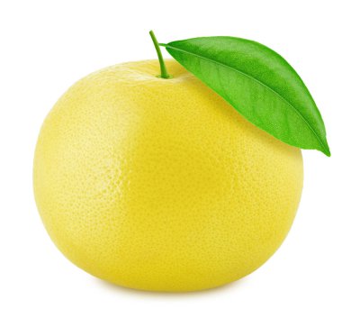 Beyaz bir arka plan üzerinde izole beyaz greyfurt