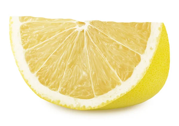 Rebanada de pomelo blanco aislado sobre un fondo blanco — Foto de Stock