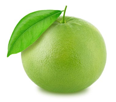 Oroblanco beyaz bir arka plan üzerinde izole yaprak ile