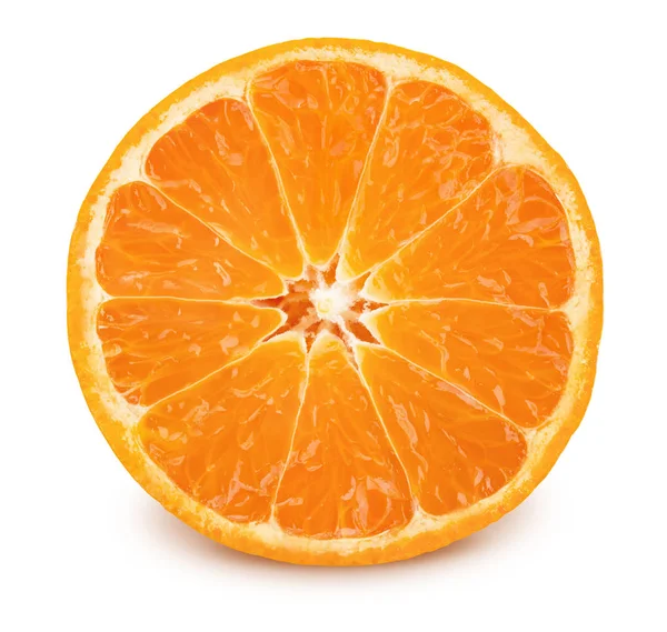 A fele mandarin solated fehér háttér — Stock Fotó