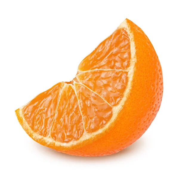 Řez mandarinka izolovaných na bílém pozadí — Stock fotografie
