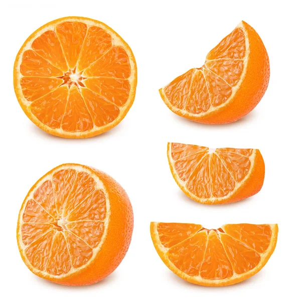 Mandarin set isolated on a white background — Stock Photo, Image