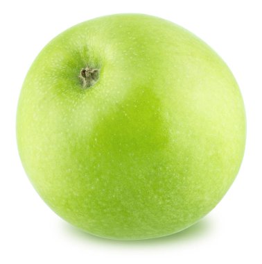 Taze Yeşil Elma Beyaz Arkaplanda İzole Edildi