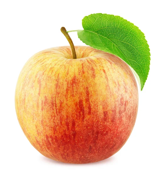 Świeże, dojrzałe jabłko na białym tle — Zdjęcie stockowe
