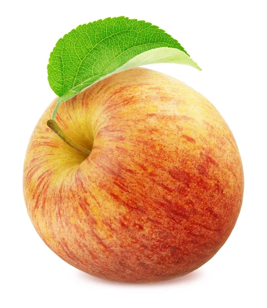Świeże, dojrzałe jabłko na białym tle — Zdjęcie stockowe