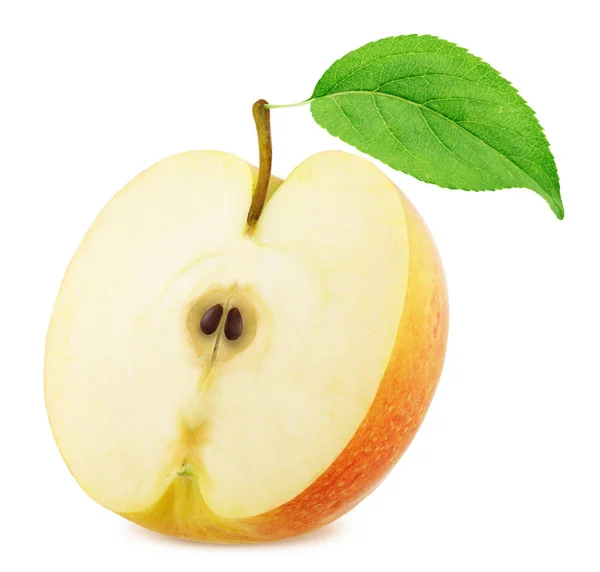 Verse rijpe appel geïsoleerd op witte achtergrond — Stockfoto