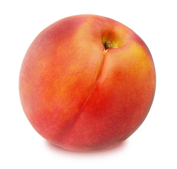 Verse rijpe nectarine geïsoleerd op witte achtergrond — Stockfoto