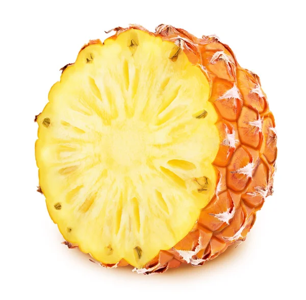 Beyaz izole ananas yarısı. — Stok fotoğraf