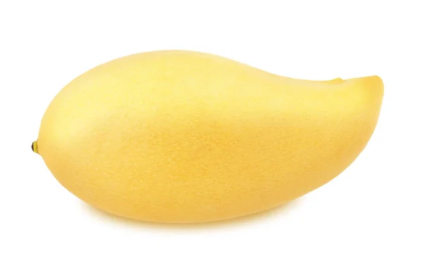 Na białym tle żółte mango. Szczegółowe retusz. — Zdjęcie stockowe