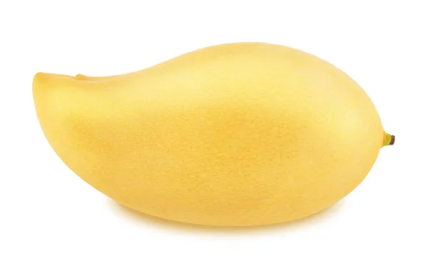 Жовтий манго ізольований на білому. Детальна ретуш . — стокове фото