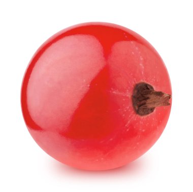 Kırmızı frenk üzümünün yakın plan görüntüsü beyaz zemin üzerinde izole edilmiş..