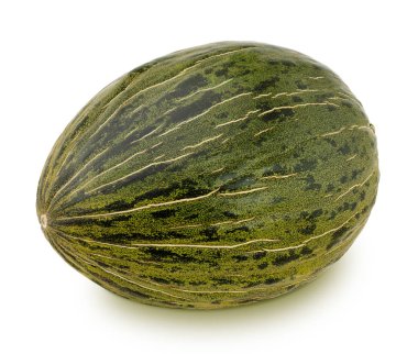 Fresh ripe melon isolated on a white background.