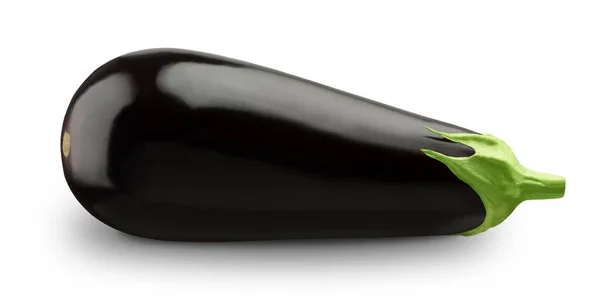 Whole eggplant or aubergine isolated on a white background. — Stock Photo, Image
