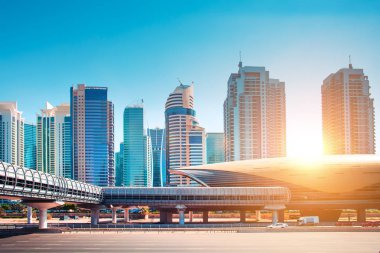 Çarpıcı Dubai cityscape